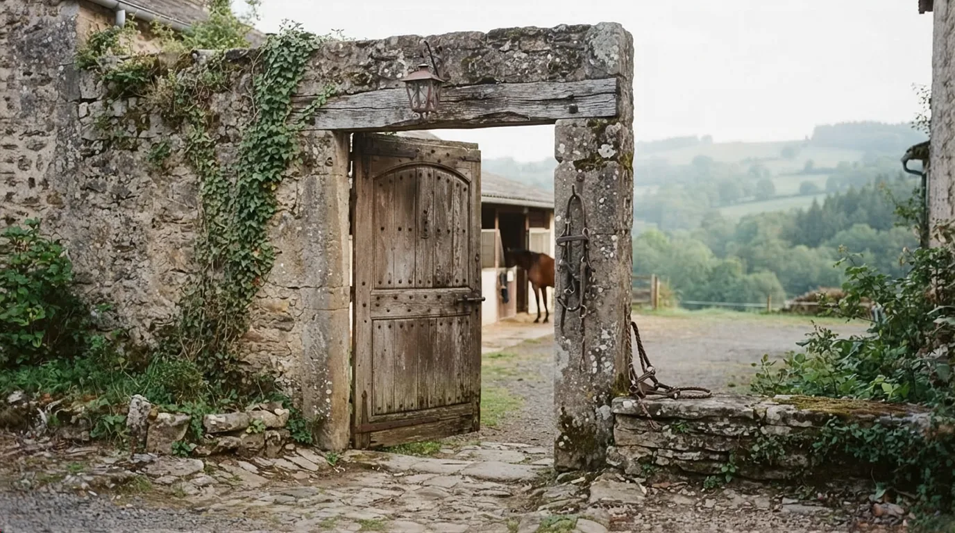 Entrée du Écurie Desjeux, centre équestre à Beyssenac